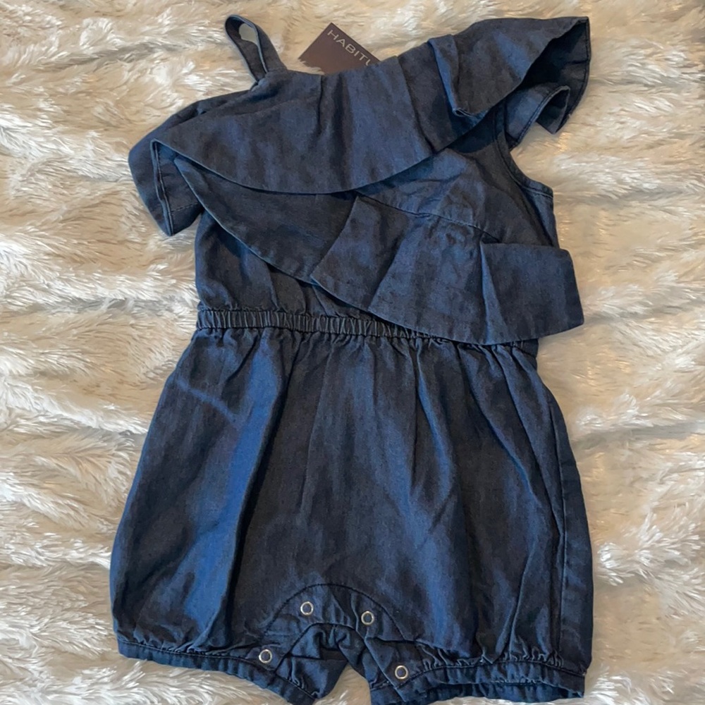 NWT Habitual Denim Romper 24 Months